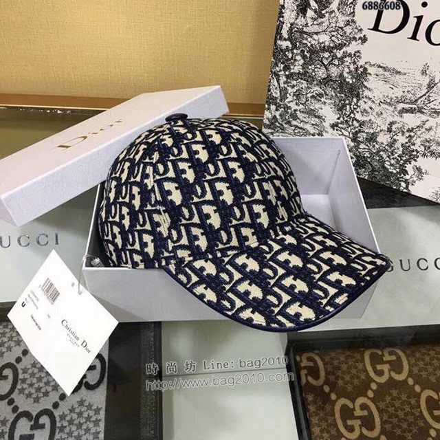 Dior男女同款帽子 迪奧刺繡印花棒球帽鴨舌帽  mm1126